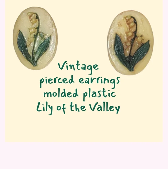 Lily Of The Valley Resin Earrings - Picture 5 of 11